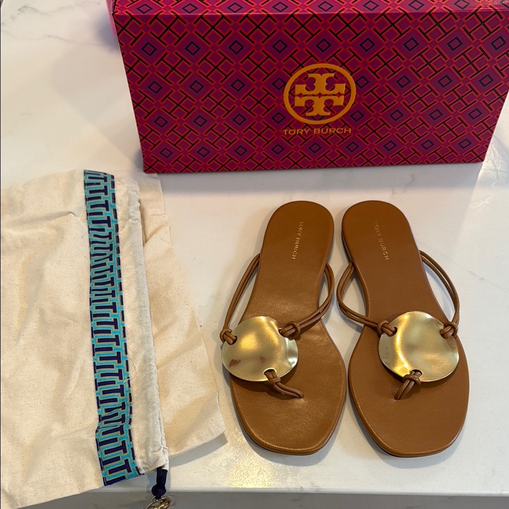 Brand new Patos Tory Burch Sandal Leather size 6.5